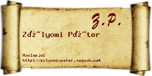 Zólyomi Péter névjegykártya